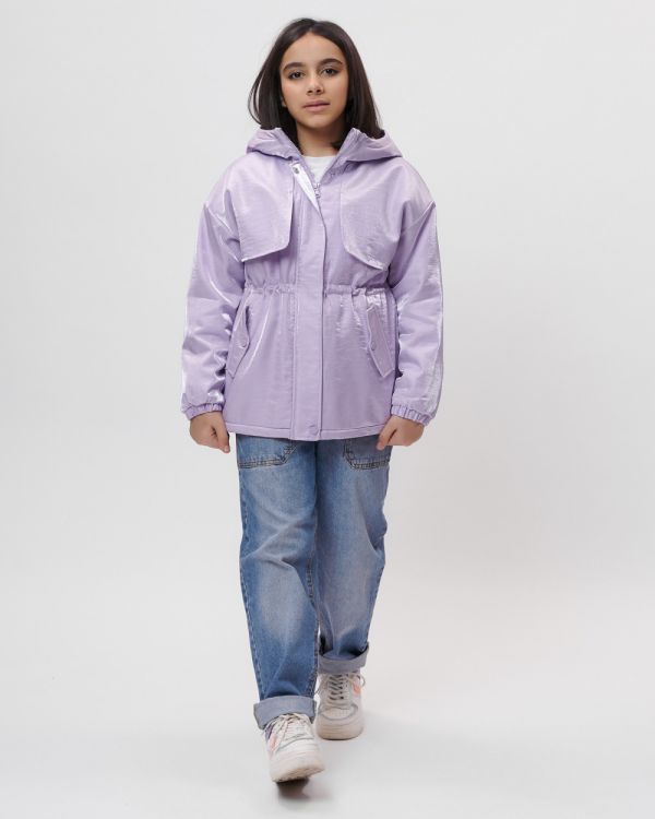 Purple demi-season jacket for girls 22001F